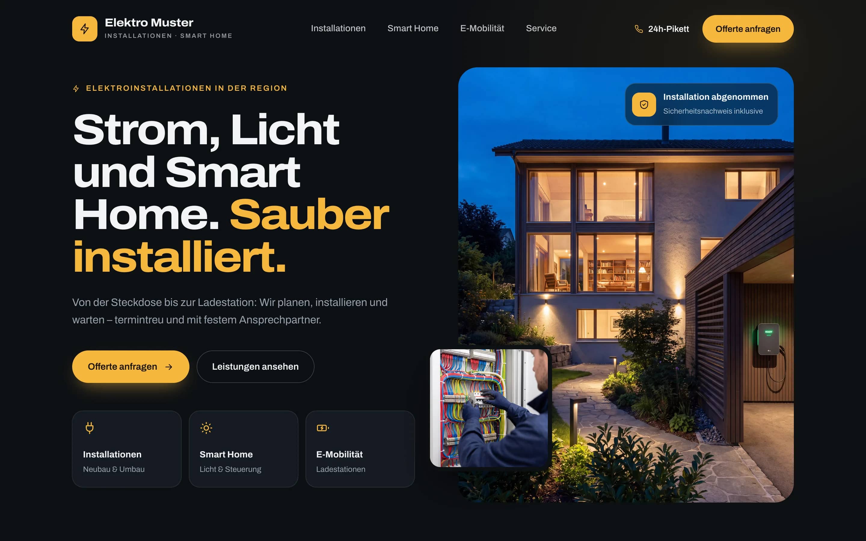 Elektro Muster: neuer Entwurf (Beispiel)